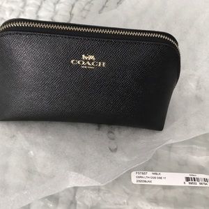 Coach leather cosmetic case New $75